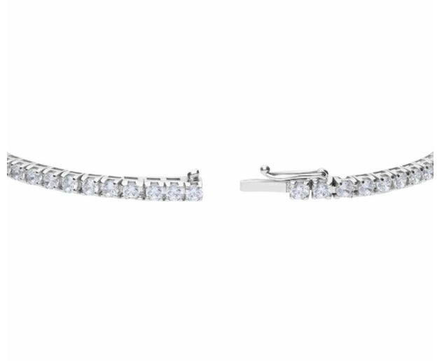 Bracciale Tennis Unisex Pg Gioielli Oro Bianco Ct 0.04 G VS Gr 5.70