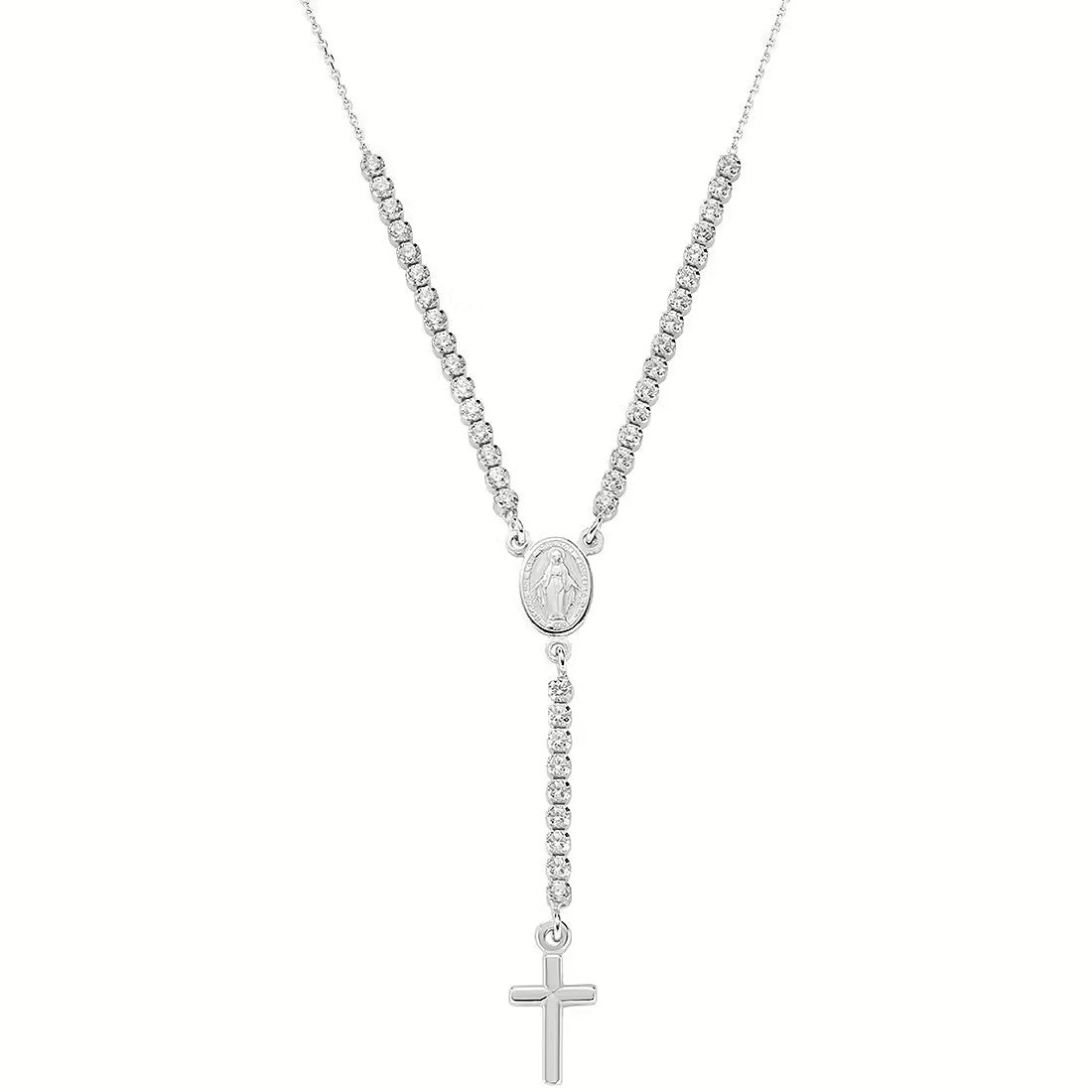 Collana Croce da Donna Amen Argento AM CLCRMIBBZ4